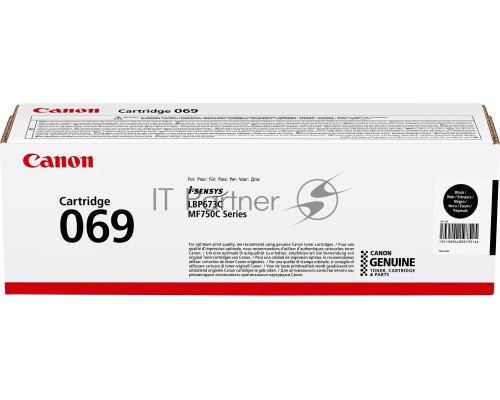 Картридж лазерный Canon 069BK (5094C002) черный (2100 стр.) для Canon MF752Cdw/754Cdw, LBP673Cdw