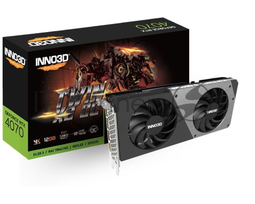 Видеокарта INNO3D RTX 4070 Twin X2//RTX4070, HDMI, DP*3, 12G,D6X