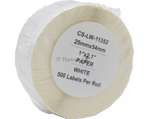 Этикетки Cactus CS-LW-11352 сег.:54x25мм черный белый 500шт/рул Dymo Label Writer 450/4XL