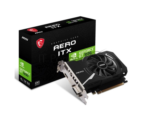 Видеокарта MSI GT 1030 AERO ITX 4GD4 OC Nvidia GT 1030 4Gb, DDR4, PCI-E 3.0, HDMIx1 DVIx1 HDCP