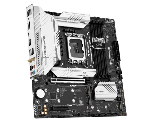 Материнская плата Maxsun MS-Terminator Z790M D5 WIFI 1700, Z790, 4xDDR5, 1xPCIEx16,1xPCIEx4,5xM.2, Front1xType-C,2xUSB3,3xUSB2, Rear1xType-C,4xUSB3,4xUSB2, 4xSATA3, 2,5GLan, HDMI+DP, mATX, RTL