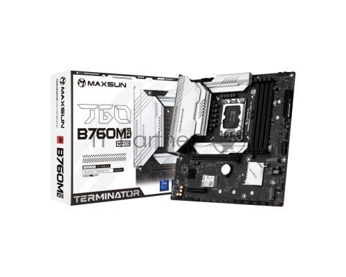 Материнская плата Maxsun MS-Terminator B760M D4 WIFI6E 1700, B760, 4xDDR4, 1xPCIEx16,1xPCIEx4,3xM.2, Front1xType-C,2xUSB3,2xUSB2, Rear2xUSB3,6xUSB2, 4xSATA3, 2,5GLan, HDMI+DP, mATX, RTL