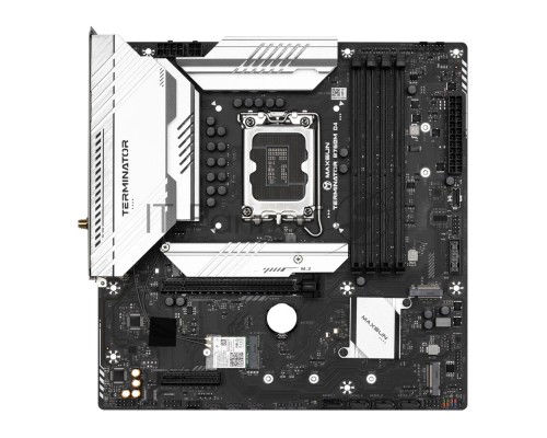 Материнская плата Maxsun MS-Terminator B760M D4 WIFI6E 1700, B760, 4xDDR4, 1xPCIEx16,1xPCIEx4,3xM.2, Front1xType-C,2xUSB3,2xUSB2, Rear2xUSB3,6xUSB2, 4xSATA3, 2,5GLan, HDMI+DP, mATX, RTL