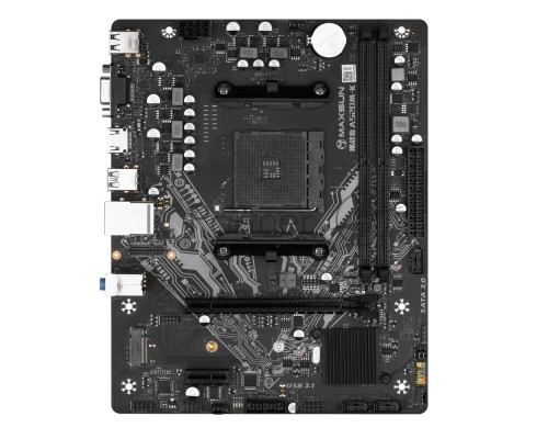 Материнская плата Maxsun MS-Challenger A520M-K AM4, A520, 2xDDR4, 1xPCI-E 16X1xPCI-E 1X2xM.2, Front2xUSB3.0, 2xUSB2.0, Rear4xUSB2.0, 2xUSB3.0, 3xSATA 3.0, 1GLan, HDMI+DP, mATX, RTL