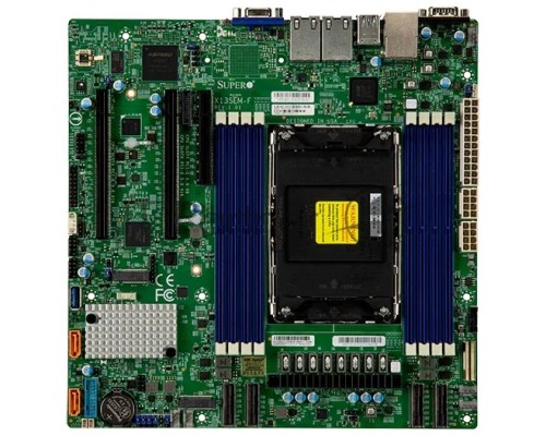 Материнская плата MB Supermicro X13SEM-F-B, 1xLGA-4677, Intel Xeon SP gen 4, Intel C741, 8x DDR5 4800/4400/4000 MHz. 2x1Gbe Base-T i350+1xMgmt LAN, 10xSATA3, 2xSATA-DOM, 5xUSB 3.2, 2xPCI-Ex16+1xPCI-E x8+4xMCIO x8, 2xM.2, mATX Материнская плата MB Supermicro X13SEM-F-B, 1xLGA-4677, Intel Xeon SP gen 4, Intel C741, 8x DDR5 4800/4400/4000 MHz. 2x1Gbe Base-T i350+1xMgmt LAN, 10xSATA3, 2xSATA-DOM, 5xUSB 3.2, 2xPCI-Ex16+1xPCI-E x8+4xMCIO x8, 2xM.2, mATX