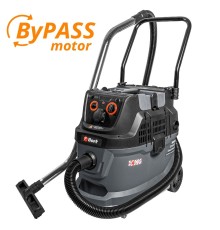 Bort BAX-600E Пылесос строительный [93418149] { Мощность всасывания 320 Вт, вместимость 40 л, Ур. шума 78 дБ, шланга 3 м, 16 кг, набор аксессуаров 8 шт }