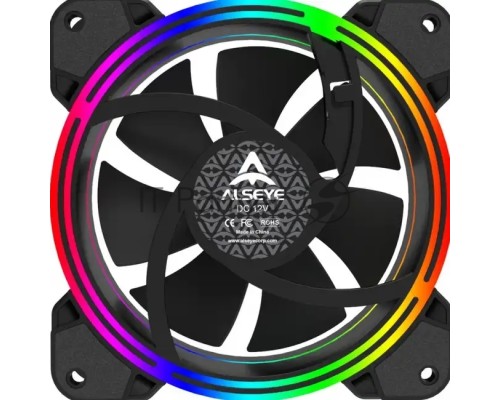 Вентилятор для корпуса ALSEYE HALO40-S-RGB-OP Dimension: 120x120x25mm  Weight: 180g Voltage: DC 12V