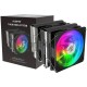 Кулер для процессора N600B-DT-HY black TDP:250WProduct Dimension: 125 ?143 ?158mmHeat Pipe: ?6mm ? 6 pcsFan Dimension: 120?120?25mmVoltage: DC 12VCurrent: 0.24~0.48AFan Speed: 800~1800RPM±10%Air Flow: 31.18~73.92CFM±10%Air Pressure: 0.56~2.1mm/H2O±10%Noi
