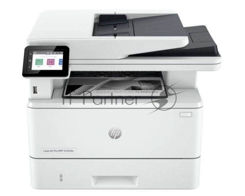 МФУ лазерный HP LaserJet Pro 4103fdn (2Z628A), A4, ч/б, печ. до 40 стр/мин., скан. до 29 стр/мин. (ч/б) 20 стр/мин. (цвет), 1200 x 1200 dpi, USB, RJ-45, Air Print, Mopria