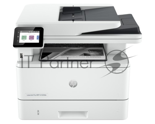 МФУ лазерный HP LaserJet Pro 4103fdn (2Z628A), A4, ч/б, печ. до 40 стр/мин., скан. до 29 стр/мин. (ч/б) 20 стр/мин. (цвет), 1200 x 1200 dpi, USB, RJ-45, Air Print, Mopria