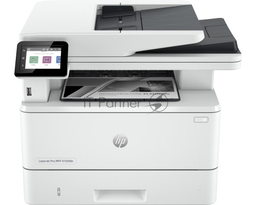 МФУ лазерный HP LaserJet Pro 4103fdn (2Z628A), A4, ч/б, печ. до 40 стр/мин., скан. до 29 стр/мин. (ч/б) 20 стр/мин. (цвет), 1200 x 1200 dpi, USB, RJ-45, Air Print, Mopria