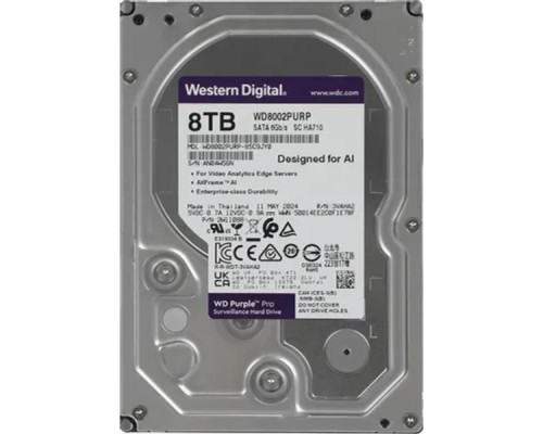 [Жесткий диск] 8TB WD Purple Pro (WD8002PURP) {Serial ATA III, 7200- rpm, 256Mb, 3.5