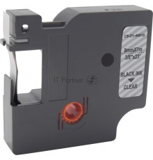 Картридж ленточный Cactus CS-D1-40910 9мм, черный шрифт, прозрачный фон, 7м для DYMO LM 160, 210D, 280, PnP, 420P, 500 TS; Rhino Pro 6000, 5200, 4200