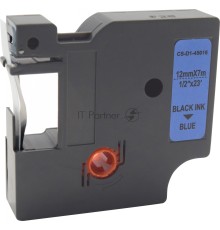 Картридж ленточный Cactus CS-D1-45016 2мм, черный шрифт, синий фон, 7м для DYMO LM 160, 210D, 280, PnP, 420P, 500 TS; Rhino Pro 6000, 5200, 4200