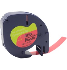 Картридж ленточный Cactus CS-LT-91203 черный шрифт, красный фон, 12мм, 4м для Dymo Letra Tag LT-100H