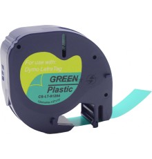 Картридж ленточный Cactus CS-LT-91204 черный шрифт, зеленый фон, 12мм, 4м для Dymo Letra Tag LT-100H