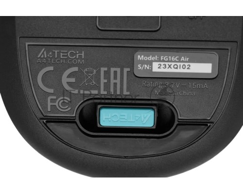 Мышь A4Tech Fstyler FG16C Air серый оптическая (2000dpi) беспроводная USB для ноутбука (3but)