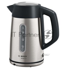 Чайник электрический Bosch TWK4P440 1.7л. 2400Вт нержавеющая сталь/черный (корпус: нержавеющая сталь)