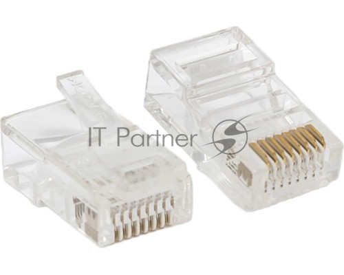 Коннектор RJ-45 TERACOM PRO неэкранированный 8P8C 30мкд Cat.5E универсальный (упак.10шт)