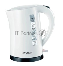 Чайник электрический Hyundai HYK-P1409 1.7л. 2200Вт белый/черный (корпус: пластик)