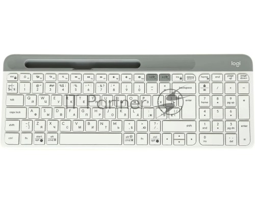 Клавиатура Logitech K580 белый/серебристый USB беспроводная BT/Radio slim Multimedia (920-010623)
