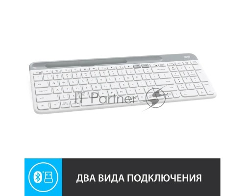 Клавиатура Logitech K580 белый/серебристый USB беспроводная BT/Radio slim Multimedia (920-010623)