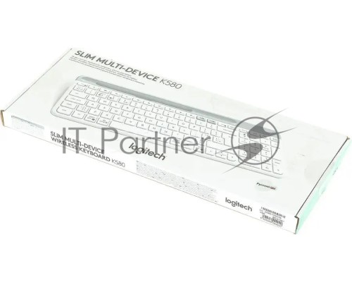 Клавиатура Logitech K580 белый/серебристый USB беспроводная BT/Radio slim Multimedia (920-010623)