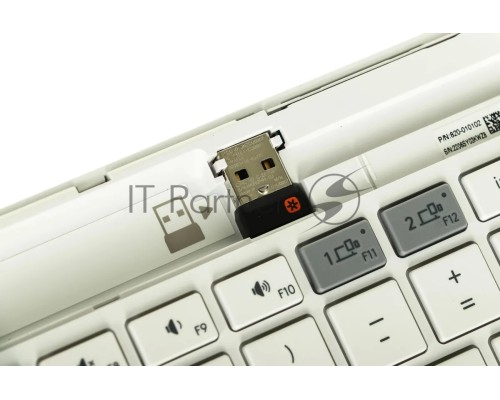 Клавиатура Logitech K580 белый/серебристый USB беспроводная BT/Radio slim Multimedia (920-010623)