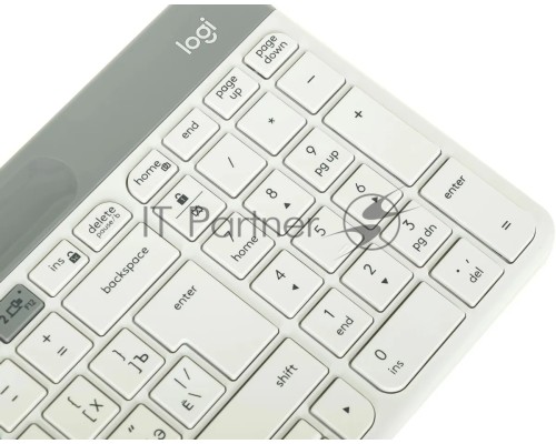 Клавиатура Logitech K580 белый/серебристый USB беспроводная BT/Radio slim Multimedia (920-010623)