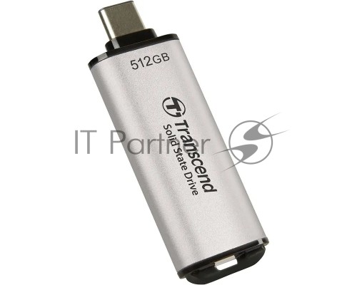 Накопитель SSD Transcend USB-C 512GB TS512GESD300S ESD300 серебристый