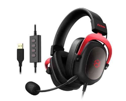 [Наушники Edifier] Edifier G50 Black {7.1 звучанием,Частотный диапазон 20ГЦ-20кГЦ,сопротивление 64 Ом,чувствительность 97Дб,тип подключения USB}