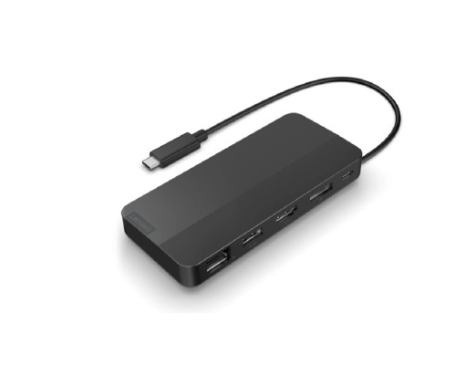 [Опция для ноутбука] Lenovo [40B90100EU] USB-C Dual Display Travel Dock (1x HDMI 2.1, 1x DP 1.4, 1x USB-A 3.2 Gen 2, 2x USB-C 3.2 Gen 2, 1 x RJ45)