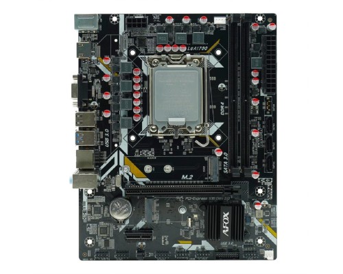 [Материнская плата] AFOX IH610D4-MA5-V4 (Socket 1700, mATX, 2*DDR4(64Gb), VGA/HDMI, 3*SATA3, 1*M.2, 1*PCIEx16/1*PCIEx1,  2*USB 2.0, 2*USB 3.0, 2 x PS/2,  LAN 1*1G) RTL