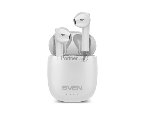 Беспроводные внутриканальные наушники с микрофоном SVEN E-727BT белый (Bluetooth, TWS)