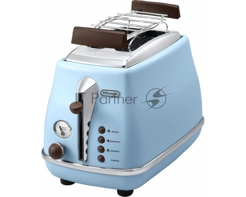 Тостер DeLonghi CTOV2103.AZ 900Вт голубой