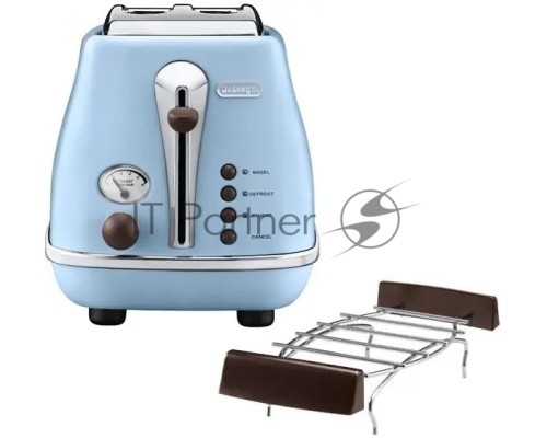 Тостер DeLonghi CTOV2103.AZ 900Вт голубой