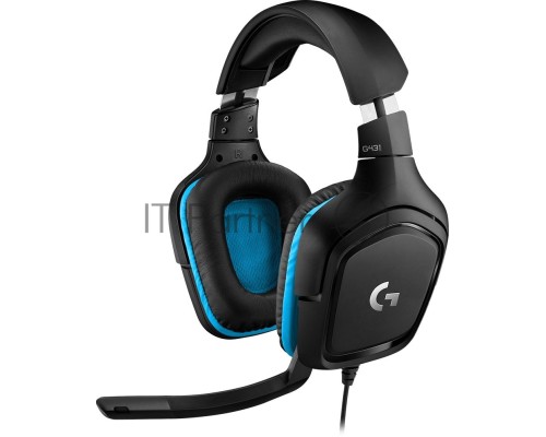 Наушники с микрофоном Logitech G431 черный (981-000772)