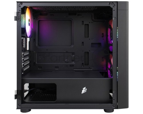 Компьютерный корпус 1STPLAYER DK D3-B Black / mATX / 1x120mm & 2x140mm LED fans inc. / D3-B-BK-2F1P-1F1