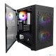 Компьютерный корпус 1STPLAYER DK D3-B Black / mATX / 1x120mm & 2x140mm LED fans inc. / D3-B-BK-2F1P-1F1