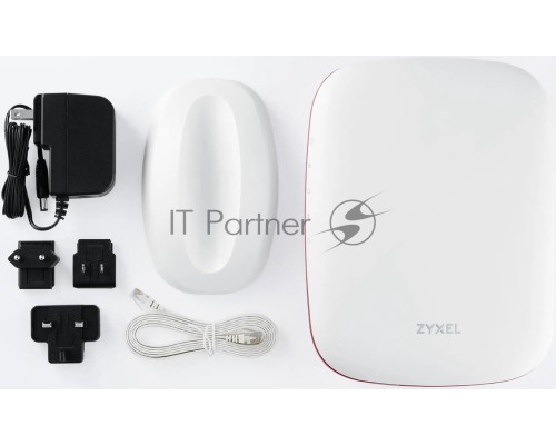 Маршрутизатор Gigabit UTM router Zyxel Nebula SCR50AXE, AX3000, Wi-Fi 6, MU-MIMO, 802.11a/b/g/n/ac/ax (600+2400 Mbps), 1xWAN GE, 4xLAN GE, IPSec VPN