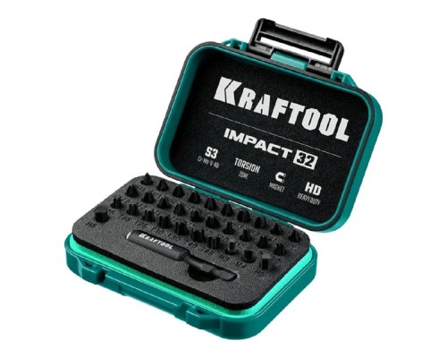 [Клещи ] Набор бит Kraftool IMPACT-32,  универсальные,  32шт [26066-h32]
