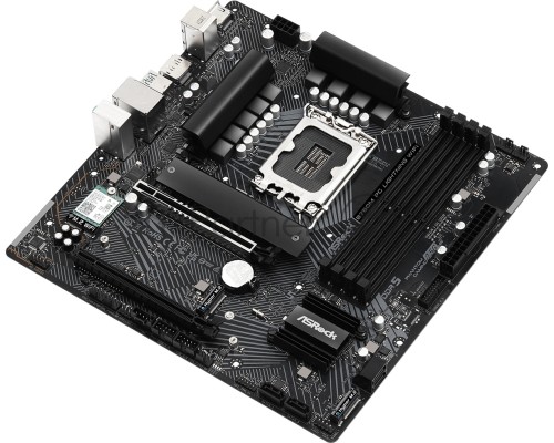 Материнская плата ASRock B760M PG Lightning WiFi, LGA 1700, Intel B760, 4xDDR5, 4xSATA, 3xM.2, 1xPCI-E 5.0 x16, 1xPCI-E 3.0 x4, 1xHDMI, 1xDisplayPort, 1x 2.5Gb LAN, 2xUSB 2.0, 3xUSB 3.2 Gen 1, 3x3.5 мм, 7.1, Micro-ATX