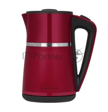 Чайник электрический Galaxy Line GL 0339, красный, пластик, 2200 Вт, 1,7 л