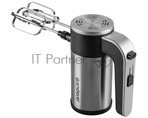 Миксер Endever Sigma-12 c чашей, черный/стальной, мощность 800 Вт, 2 вида насадок, 5 скоростей, 6 шт/уп.