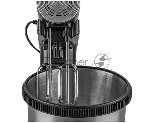 Миксер Endever Sigma-12 c чашей, черный/стальной, мощность 800 Вт, 2 вида насадок, 5 скоростей, 6 шт/уп.