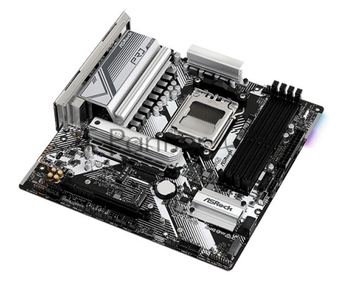 Материнская плата ASRock B650M PRO RS, Socket AM5, AMD B650, 4xDDR5-5200, HDMI+DP, 2xPCI-Ex16, 4xSATA3(RAID 0/1/10), 3xM.2, 8 Ch Audio, 1x2.5GLan, (4+4)xUSB2.0, (3+4)xUSB3.2, (1+1)xUSB3.2 Type-C™, mATX, RTL, {}