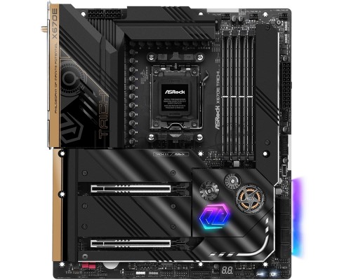 Материнская плата ASRock X670E TAICHI, Socket AM5, AMD X670, 4xDDR5-4800, HDMI, 2xPCI-Ex16, 8xSATA3, 4xM.2, 6 Ch Audio, 1x2.5GLan, WiFi, (4+4)xUSB2.0, (8+4)xUSB3.2, (0+1)xUSB3.2 Type-C™, (2+0)xUSB4 Type-C™, ATX, RTL {}