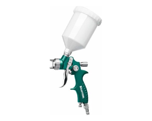 [Клещи ] Краскораспылитель Kraftool AirFlat LVLP 06524-1.4 220л/мин соп.:1.4мм бак:0.6л зеленый