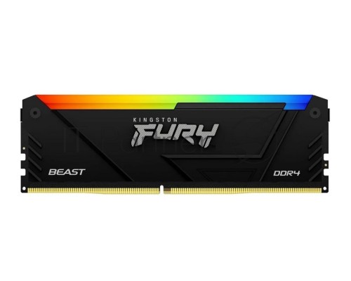 Оперативная память Kingston 16GB DDR4 3600MHz DIMM FURY Beast Black RGB XMP KF436C18BB2A/16 CL18, 1.35V 288-pin Non-ECC