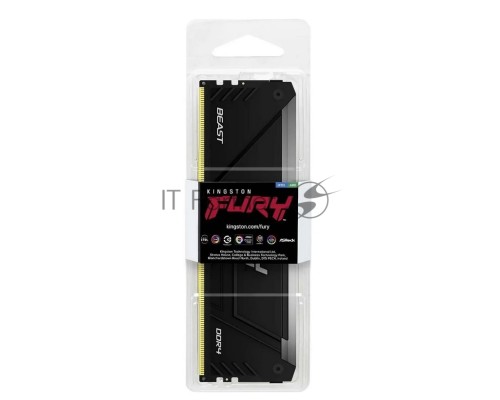 Оперативная память Kingston 16GB DDR4 3600MHz DIMM FURY Beast Black RGB XMP KF436C18BB2A/16 CL18, 1.35V 288-pin Non-ECC